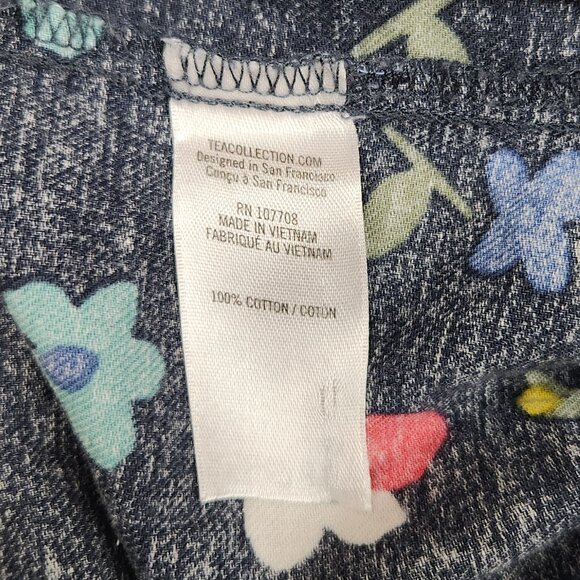 Tea Collection Floral Drop Waist Short Sleeve Pocket Dress sz 5 - Picture 9 of 10